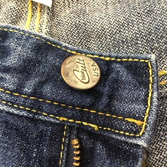 Vintage BLUE CULT Women Low Rise Slim Jeans 28x32 Y2K Grunge USA Dark Denim - Picture 10 of 11